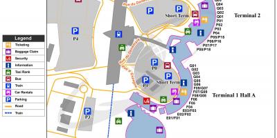 Lyon france aeroporti hartë