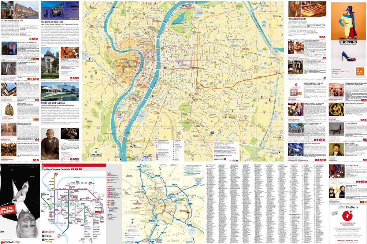 Lyon hartë të qytetit