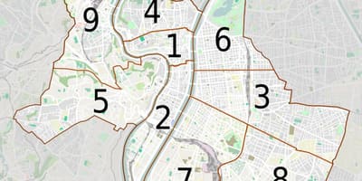 Harta e Lyon arrondissements