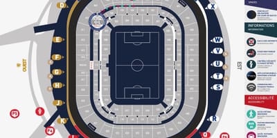 Harta e Lyon stadiumin