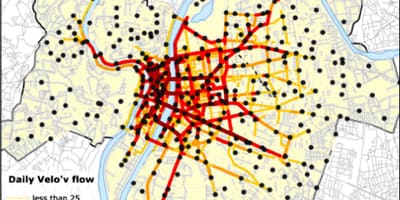 Harta e velov Lyon stacioni